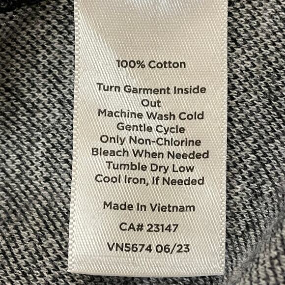 T by Talbots Fair Isle Half Zip Top & Leggings Set Women’s Small Black White - Picture 9 of 16